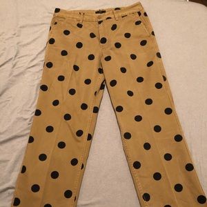 J. Crew polka dot chinos